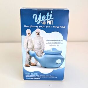 YETI Neti Yeti Pot Homeopathic Nasal Cleansing Cold Allergy Sinus Rinse Relief